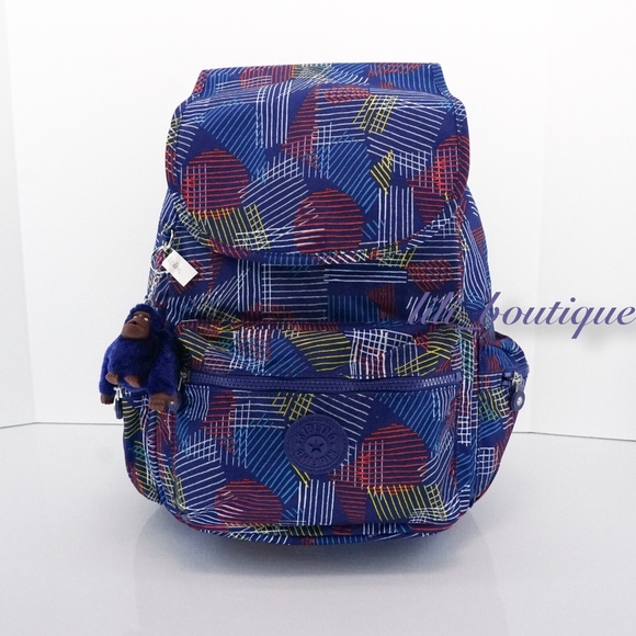 NWT New Kipling BP4391 Ezra Travel Bag Backpack Polyester Geometric Mingle Multi - Picture 1 of 11